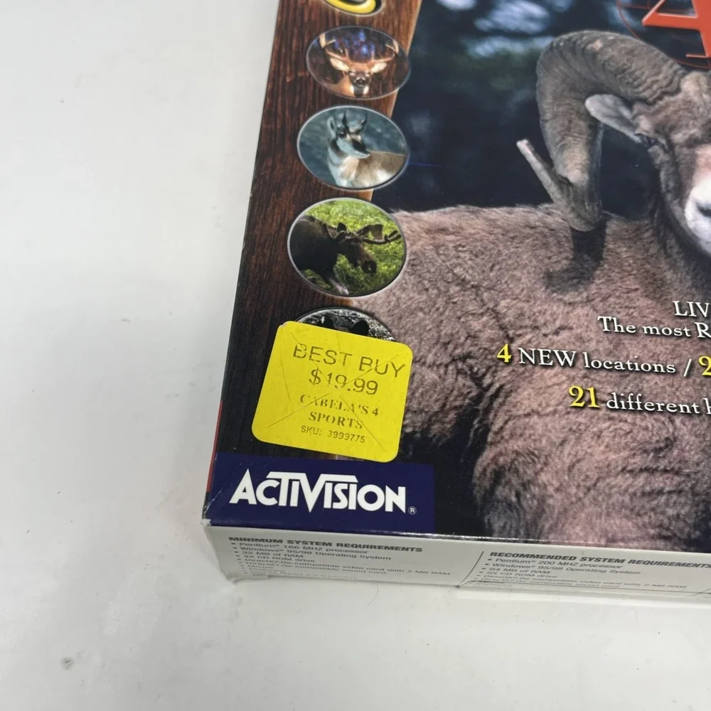 Cabela's Big Game Hunter 4 PC CD-ROM Video Game for Windows 95 98 w/ Big Box